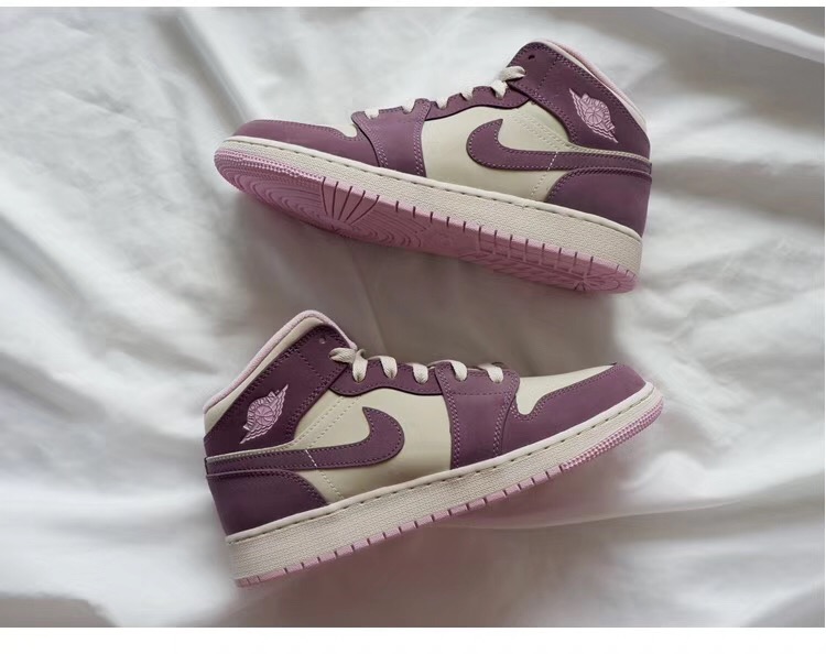 Women Air Jordan 1 Retro Purple Pink Shoes